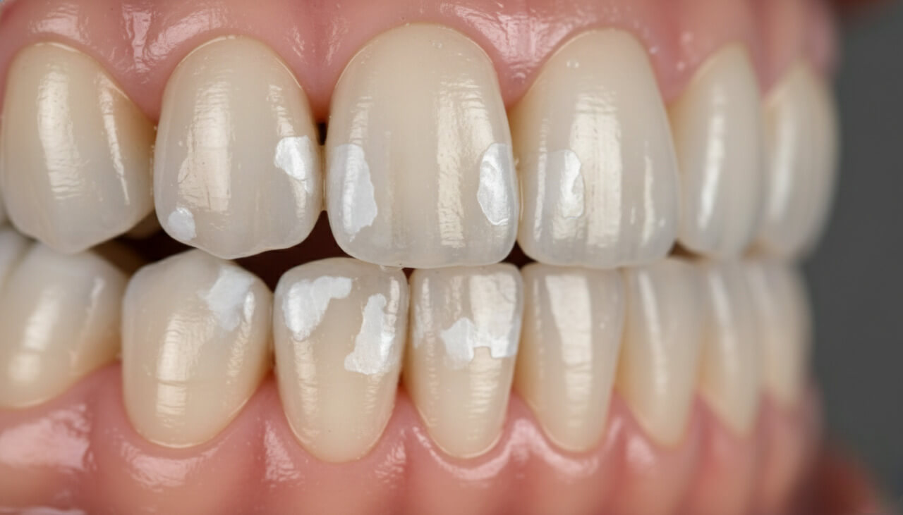 Участки деминерализации на зубах