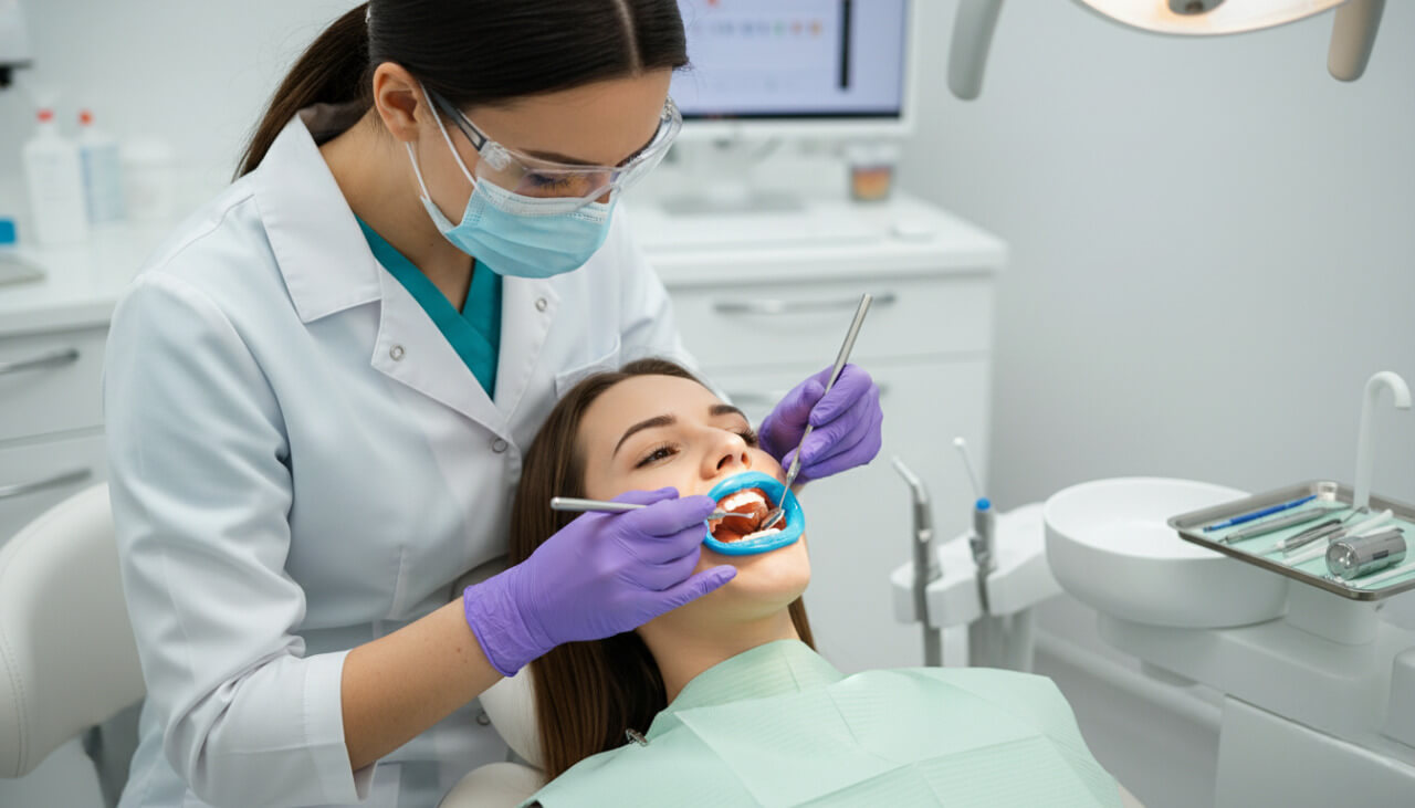 Проверка кариеса зубов у стоматолога