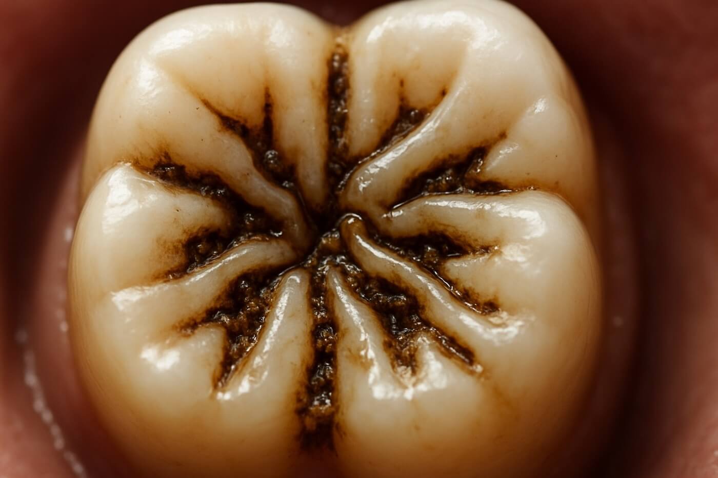 Глубокие фиссуры на жевательном зубе причина развития кариеса Анатомия зуба с глубокими фиссурами