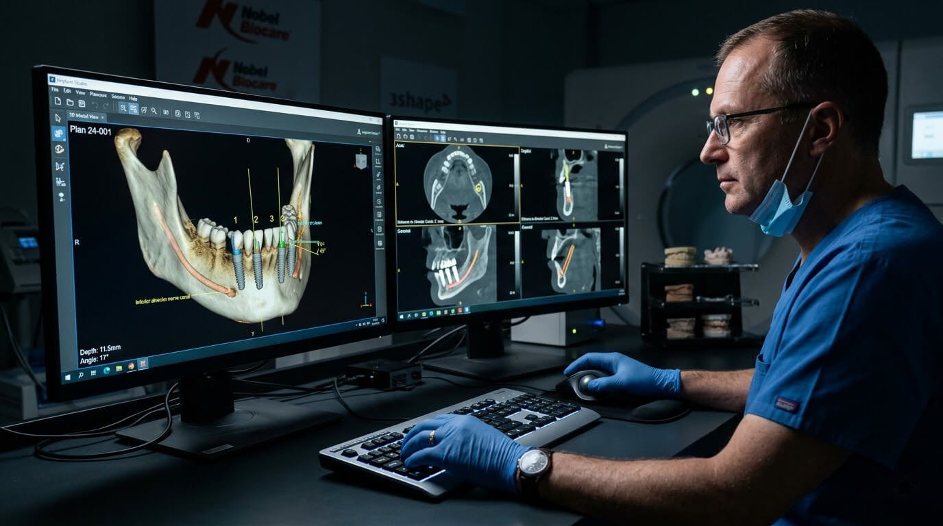 Планирование имплантации зубов по КТ
